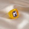 Y2K Classic Acrylic Resin Ring Candy Color Big Dome Plain Ring Hand Ornaments Geometric Ring  Women