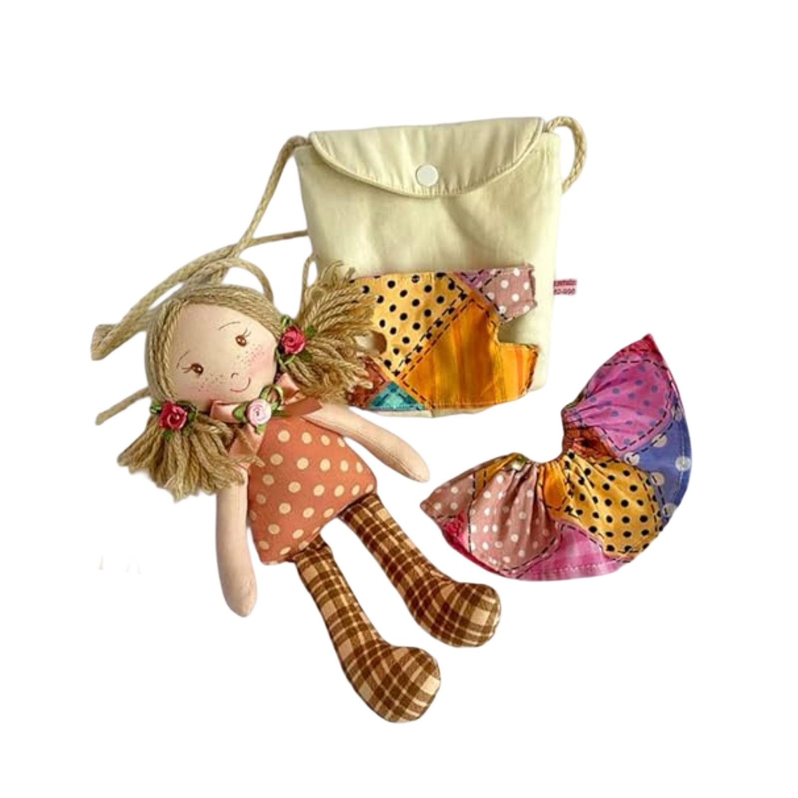 

Набір шаблонів гардеробу для ляльки та сумочки One Size жовтий