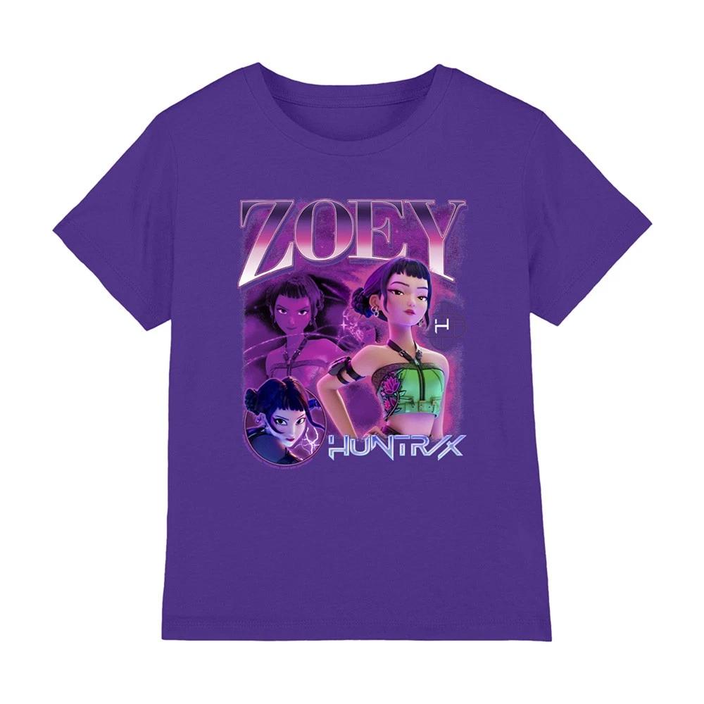 K-Pop Demon Hunters - Huntrix Huntr/X Zoey Bootleg Kids T Shirt, Purple 160