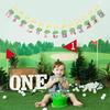 Golf 12 Monthly Photo Banner - Hole In One Milestone Banner, Newborn to 12 Months, Yellow