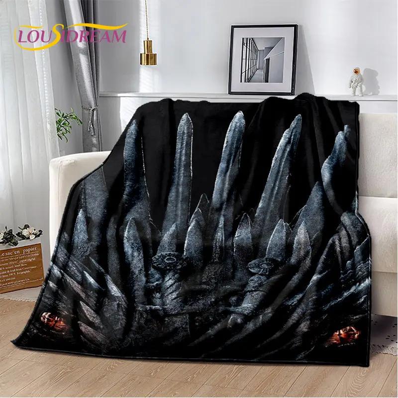 House of The Dragon TV-Film Weiche Plüschdecke, Flanelldecke Überwurfdecke für Wohnzimmer Schlafzimmer Bett Sofa Picknickdecke Kinder