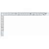 Shinwa Sokutei Wide Pita Curved Ruler, Silver, 30cm, Same Graduations On Front and Back, 8 Graduations, JIS 10035