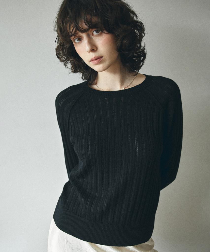 Banwonateullie Kn4289 Punched Raglan Knit_Black
