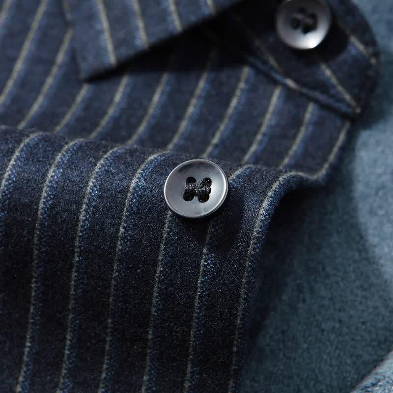 MONTAGUT Men's Warm Striped Shirt
