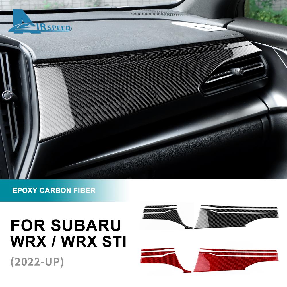 Real Soft Carbon Fiber Sticker For Subaru WRX/ WRX STI 2022 2023 2024 2025 Dashboard Panel Interior Trim Car Accessories