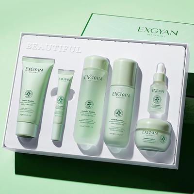 Centella Asiatica Hautpflegeset Sechsteiliges Set mit feuchtigkeitsspendenden, feuchtigkeitsspendenden, ölkontrollierenden Polypeptiden für Herbst und Winter