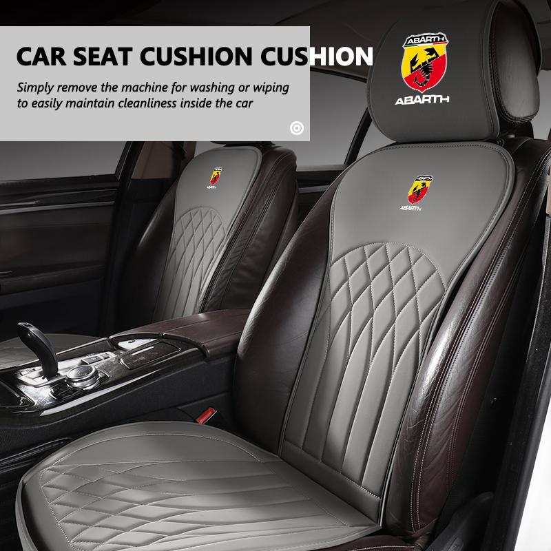 Car Seat Covers All Seasons PU Vehicle Cushion Non-Slip Protector For Abarth FIAT 500 FR Stilo Doblo Tipo Lancia Musa Grande