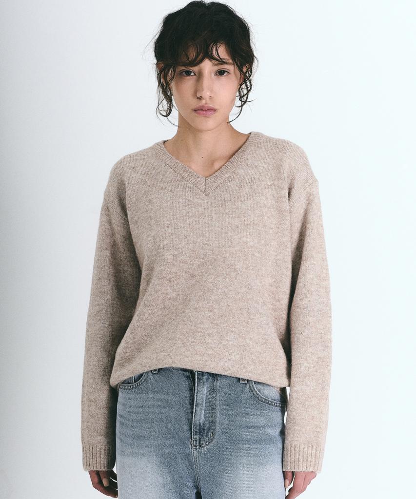 Nigaennikol [Essential] Classical Soft V Sweater_10 Color