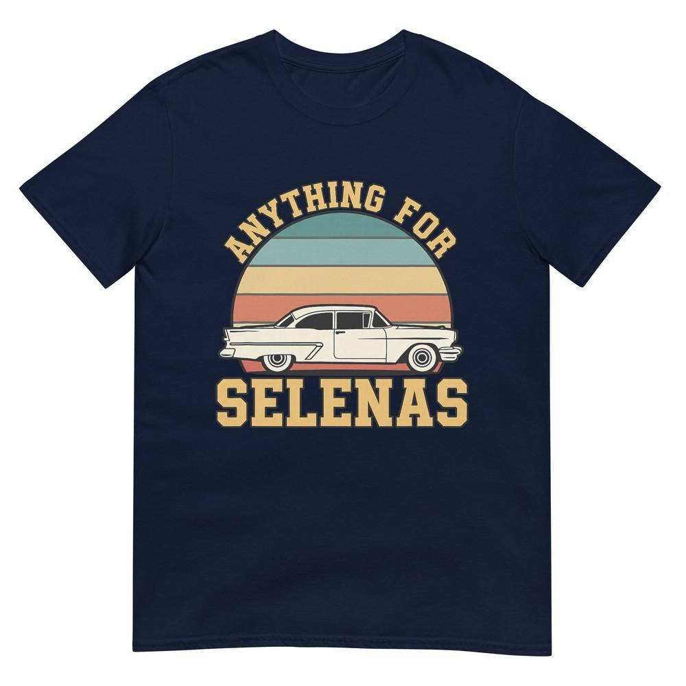 Anything For Selenas Retro Car Sunset Classic Fan TShirt S