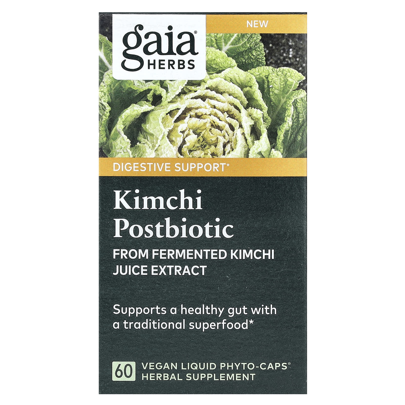 

Kimchi Postbiotic, Veggie Liquid Phyto Capsules 60 (0.6G per capsule)