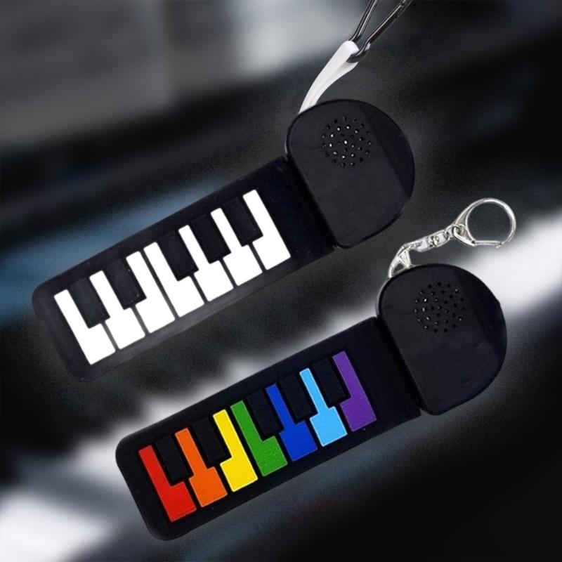 Rolls Up Electronic Piano Foldable Silicone Electronic Keyboard Portable Keychain Piano for Outdoor Activities Enduring