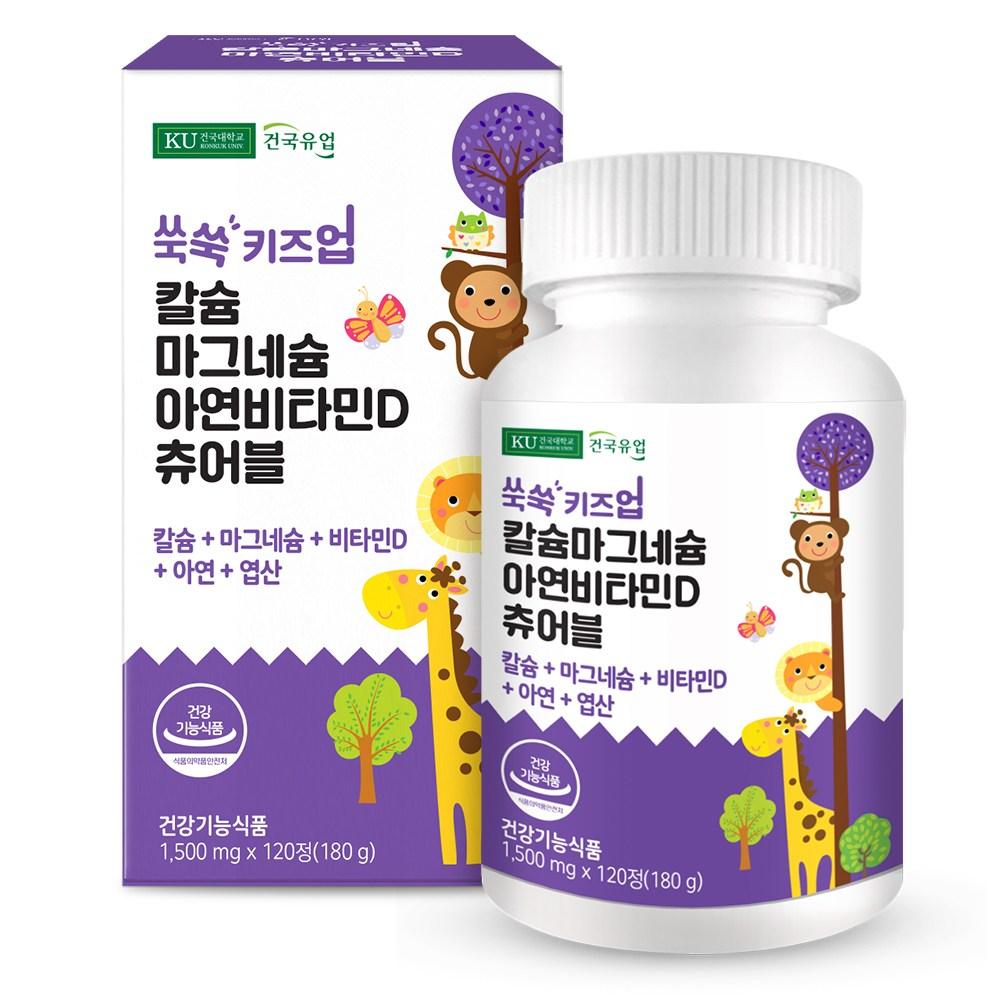 Konkuk Dairies Suksuk Kids Up for Infants Calcium Magnesium Zinc Vitamin D Chewable 180g 120 Tablets 1 Pcs
