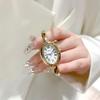 AIMANA Women's Oval Quartz Bracelet Watch: Small Dial, Roman Numerals, Light Luxury Style.