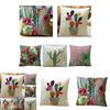 Timeless Tropical Flower Cactus Cushion Cover For Elegant Home Styling