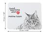 Maine Coon - Art-Dog markasından baskılı mouse pad, kişiselleştirilmiş kedi pedi, ofis çalışanı için benzersiz alet