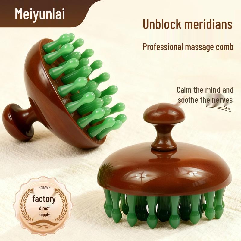

28-Tooth Meridian Massage Comb: Scalp Shampoo Brush & Gua Sha Head Massager