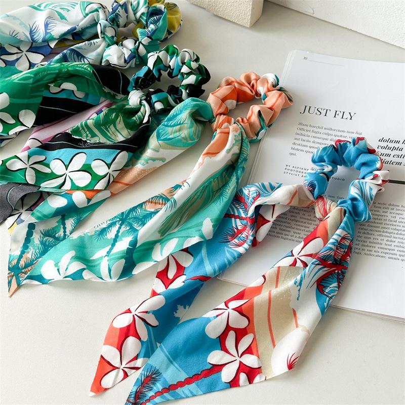 Long Ribbon Decorative Hair Tie for Women Seasonal Elegant Accessory Quality Elastic Hair Ring