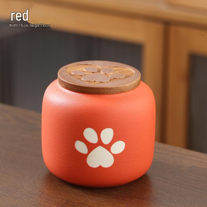 Customizable Ceramic Pet Urn: Sealed Storage Jar for Cats & Dogs