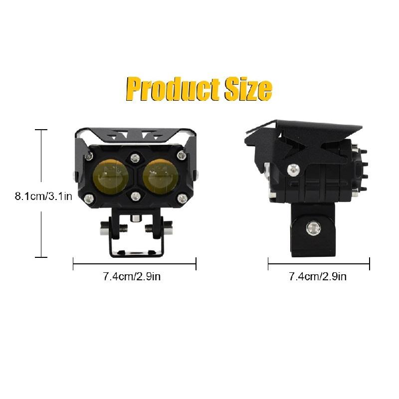 2pcs 3 inch LED Work Light Bar Yellow White Spot Pods 9D Lens Driving Offroad Fog Lamp Car Accessories