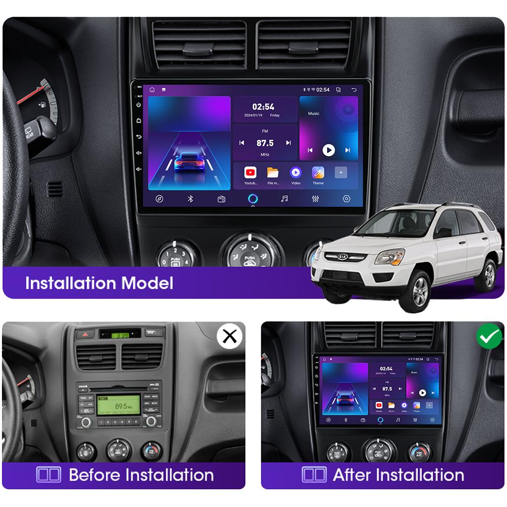 Android Car Radio For KIA Sportage 2 2008-2010 Multimedia Player Head Unit Stereo GPS Navigation BT WIFI 1+16GB