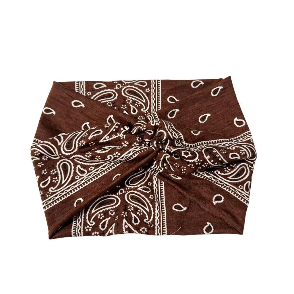 Women's Afro Wide Elastic Headband: Sweat Absorbent Yoga & Running Hair Wrap.