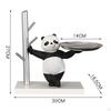 Adorable Panda Resin Figurine Organizer Tray for Home Office Decor