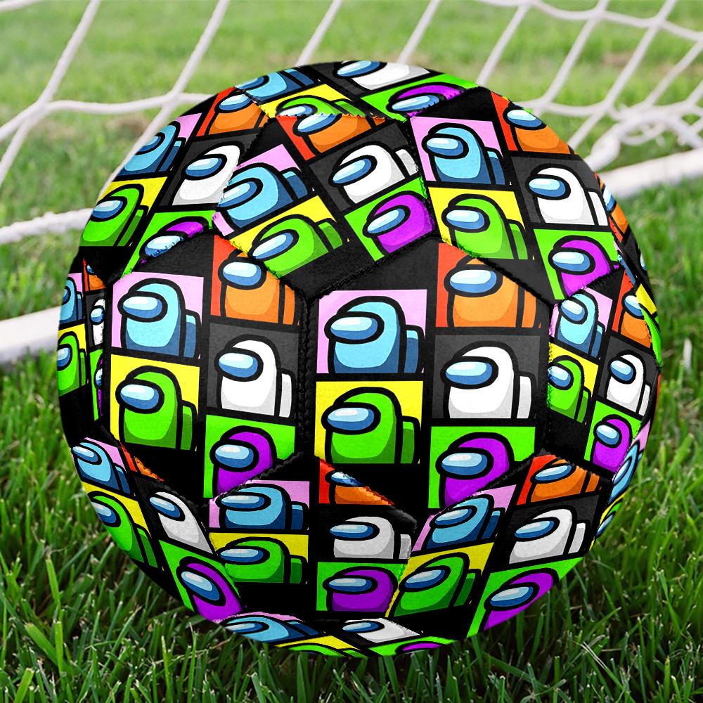 Among Us Print Size 5 Soccer Ball, Standard Match Football for Sports Game and Team Practice, Ideal Gift for Soccer Fans