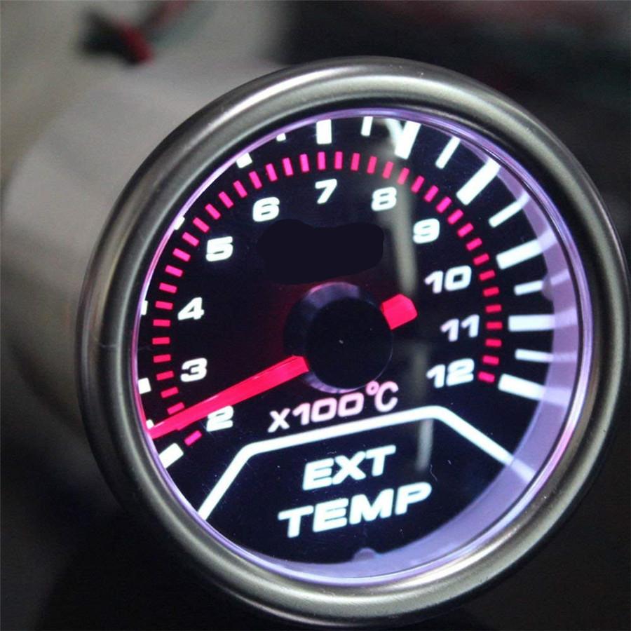 2" Inch 52MM  Exhaust Gas Temperature Gauge Smoke Lens Auto Car LED EGT Gauge Meter Pointer Sensor