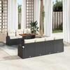 Garden Sofa Set with Storage 8 pcs Black Poly Rattan