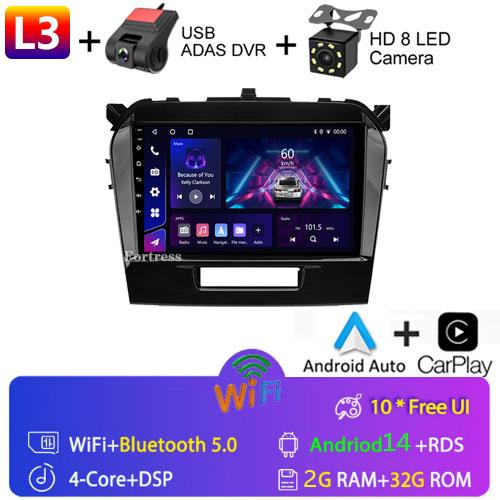 DSP 8 Core Android 13 Multimedia DVD Player For Suzuki Vitara 2017 2018 2019 2020 Autoradio GPS Navigation Car Radio Stereo