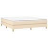 3144188 vidaXL Lit à sommier tapissier avec matelas Crème 160x200 cm Tissu