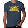 Sunken Treasure  Golden Patterned Octopus TShirt Unisex T Shirts for Unisex Casual TShirt