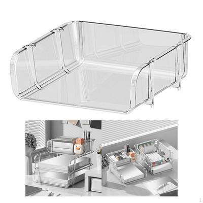 Caja de Almacenamiento Transparente de Múltiples Niveles para Joyería y Cosméticos - Diseño Apilable