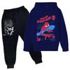 Kids Printed Hoodie and Sweatpants Set Long Sleeve Loose Fit Pullover Outfit for Boys and Girls