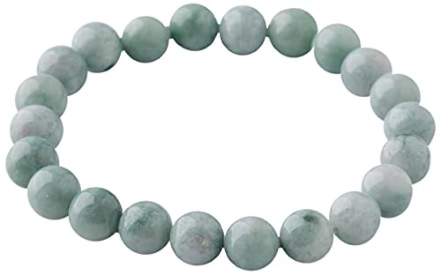 15cm Jadéite Naturelle Itoigawa Japonaise Jomon Pierre de Pouvoir Certificat Paulownia BR0239 (perles 8mm, taille) Bracelet, Bleu, Beau, Pierre,