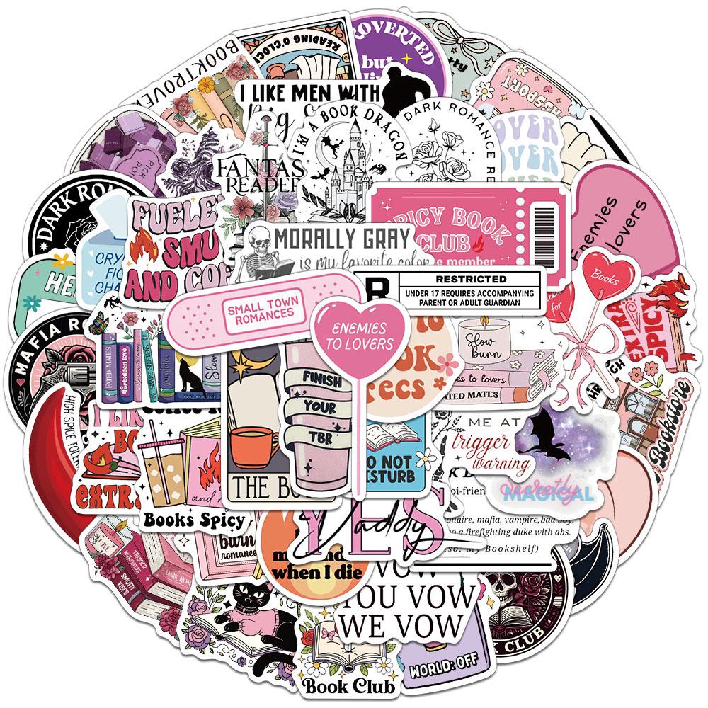 Creative Romantic Reading Stickers: 50/150 Sheets - Simple, Personal DIY Journal & Phone Case Decals