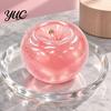 Desk Accessories for Adults Apple Ice Sand Squishy Fidget Toy, Slow Rising Squeeze Stress Relief Toys Transparent Fruit Sensory Toy Kids Soft