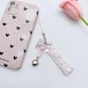 Sweet Lovely Lace Ribbon Cat Heart Pendant Keychain Phone Charm Lanyard Bag Decoration For Women Portable Hangings Lanyard Gifts