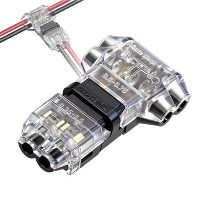 10/20 Peças Conector de Fio de Baixa Tensão 3 Vias 2 Pinos T-Tap Conectores de Fio Sem Solda Sem Descascar Fio de LED 20-24 AWG Conectores de Fio
