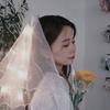 Hochzeit Schleier mit Clip/Kamm Haarschmuck für Bräute Mädchen Tüllschleier mit Rand und Lichterkette 8 Farben