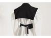 2025 Spring Korean Slim Puff Sleeve White Shirt & Waist Strap Vest Set
