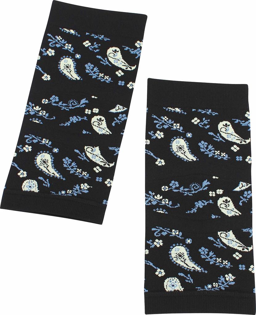 Rakusaku Knee Support Black Paisley both left and right (for knees)