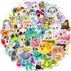 50 Pieces Cute Cartoon Big Eyes Animal Stickers Cute Avatar Stickers Cartoon Children Reward Stickers Stationery Stickers