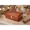 Wooden Jewelry Box with Brass Engraving Design | Handmade Wooden Jewellery Organizer Box for Rings, Earrings & Necklace Storage