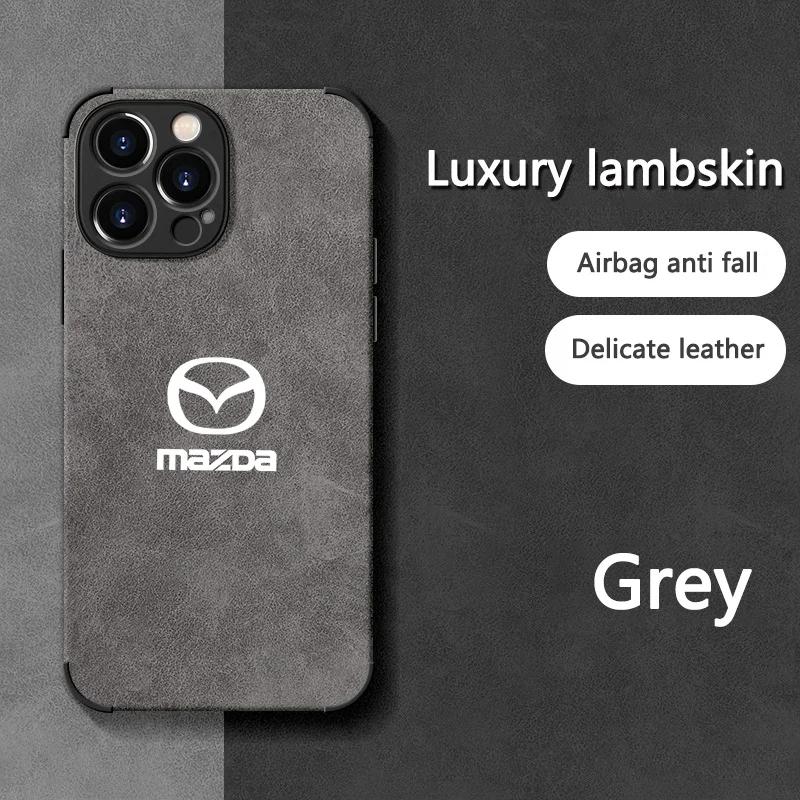 2025 Hot Fashion Car For Mazda Logo Suede All Inclusive Phone Case For iPhone 16 15 13 14 12 Pro Max Mini 8 XR XS 16 Plus 15Pro