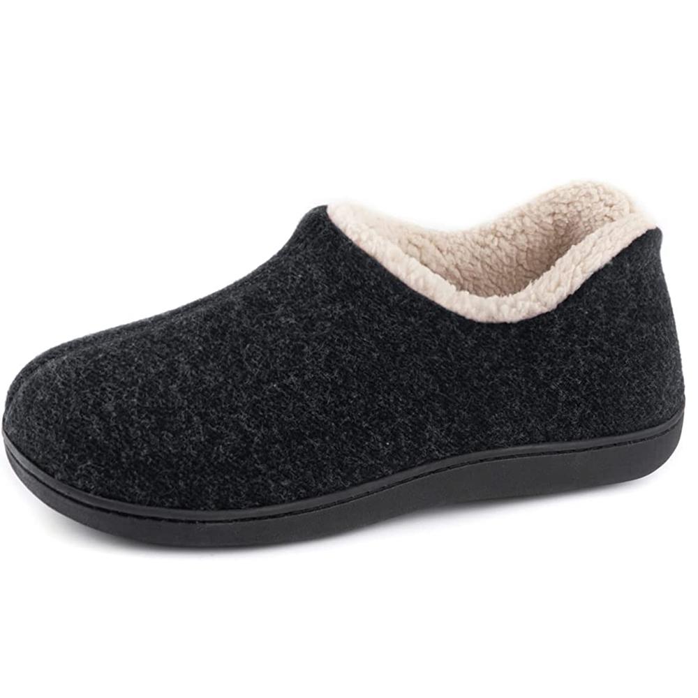 Fashion Comwarm Winter Women's Indoor Loafer House Slippers with Memory Foam Ladies Closed Back House Shoes with Non-Slip Rubber Sole