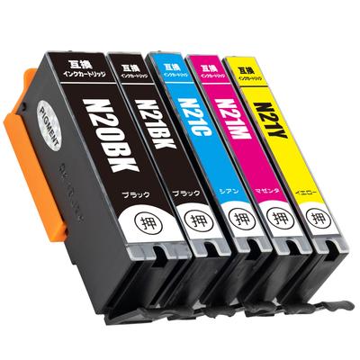 Inkshop N20 Kompatible Tintenpatronen für Canon Kompatibel mit PIXUS und XK500 Druckern XKI-N21 (BK/C/M/Y) + 5-Farben-Set, XKI-N21+N20/5MP, XK100,