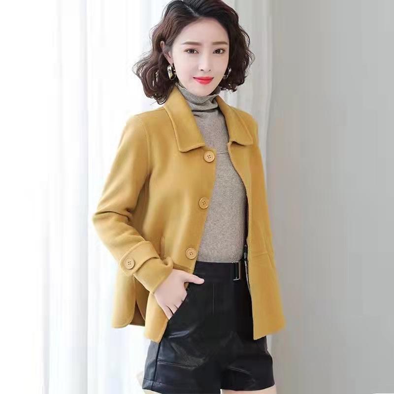 Short Woolen Coat Women's Winter New Small Fragrance Loose Casual Joker Button Cardigan Coat
