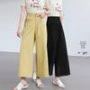 VICTORIA&VERA Women's High-Waist Cropped Straight-Leg Pants