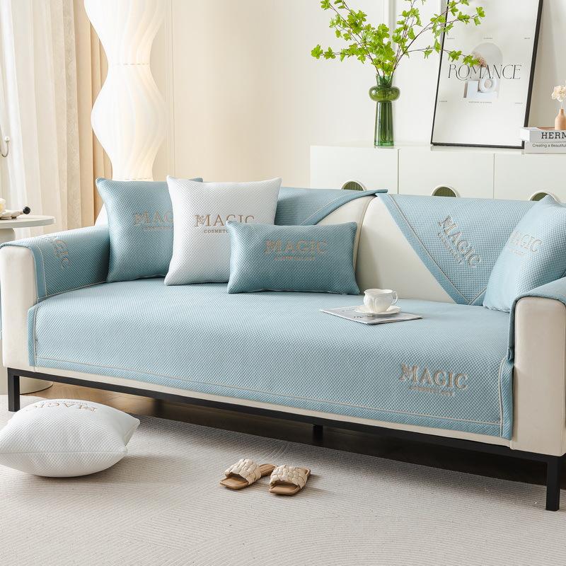 Light Luxury Sofa Cushion Summer Cushion Ice Silk Cool Pad Summer Sofa Cover High Sense Cover Towel